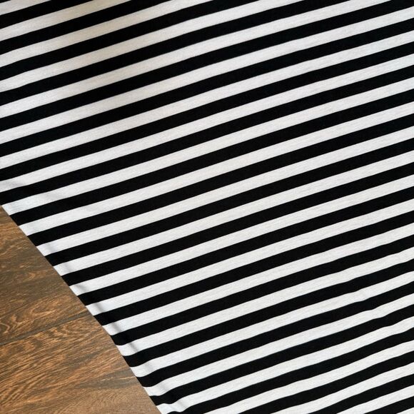 West Loop Women's Swing Dress Black White Stripe Swim Cover Up NWT Size LARGE - Picture 2 of 5